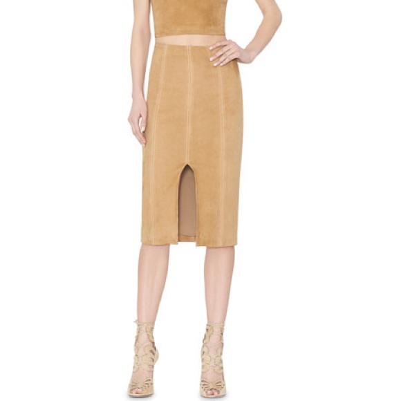 Alice and Olivia size 10 tan suede skirt - Picture 5 of 5